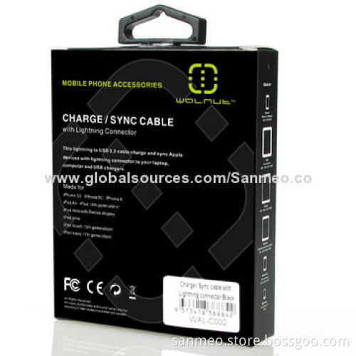 MFI-certified USB Cable, 1.2m, Charge/Sync Apple Devices, with Lighting Connector to Your Laptops